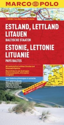 MARCO POLO Länderkarte Estland, Lettland, Litauen, Baltische Staaten 1: 800 000