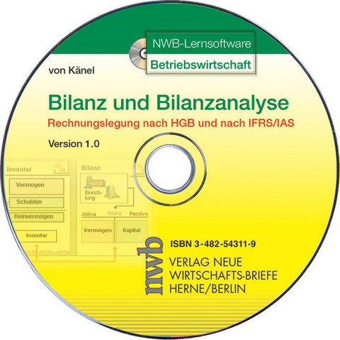 NWB-Lernsoftware Bilanz und Bilanzanalyse - Siegfried von Känel