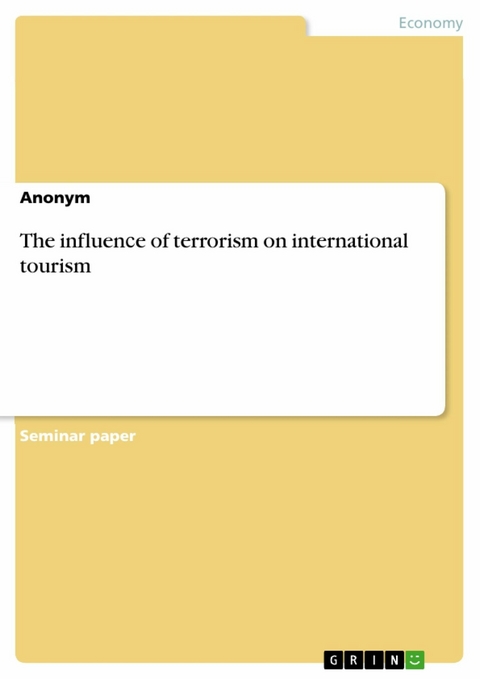 The influen?e of terrorism on international tourism -  Sofiya Pavlyuk