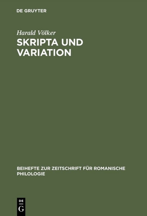 Skripta und Variation - Harald Völker