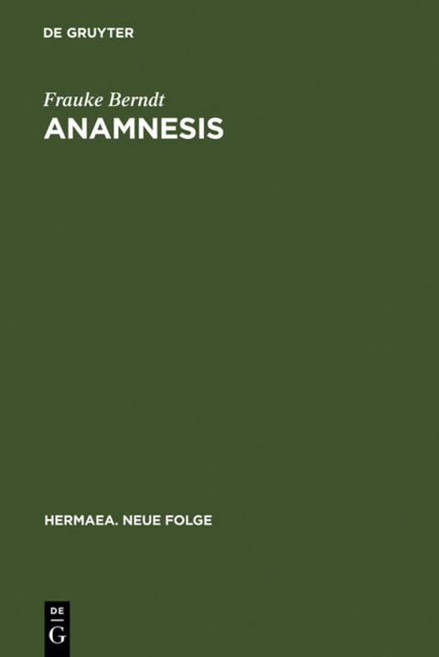 Anamnesis - Frauke Berndt