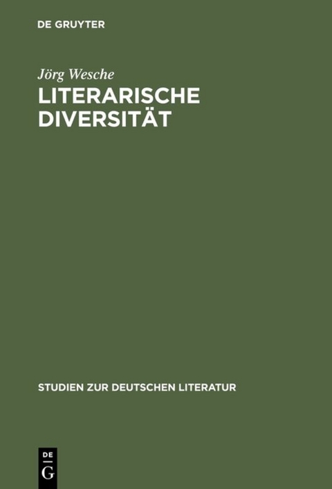 Literarische Diversität - Jörg Wesche