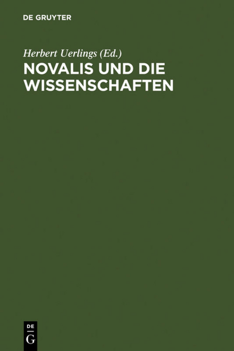 Novalis und die Wissenschaften - 