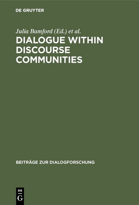 Dialogue within Discourse Communities - 