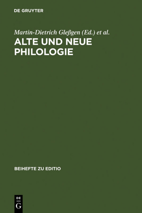 Alte und neue Philologie - 