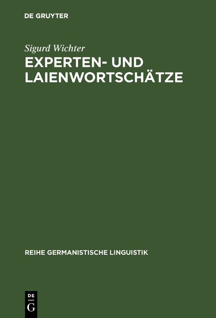 Experten- und Laienwortschätze - Sigurd Wichter