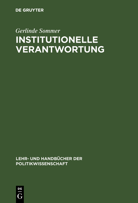 Institutionelle Verantwortung - Gerlinde Sommer