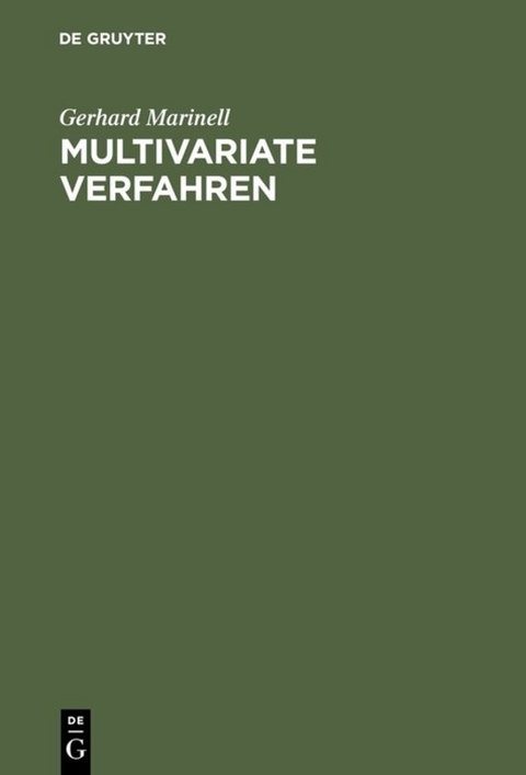 Multivariate Verfahren - Gerhard Marinell