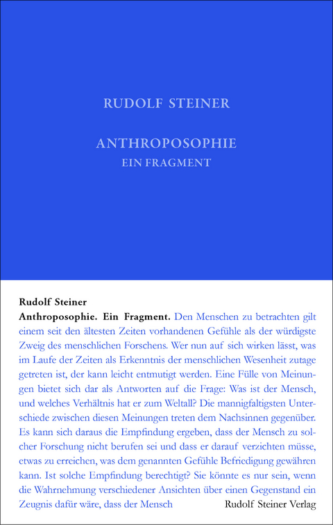 Anthroposophie - Rudolf Steiner