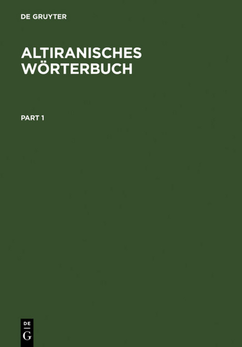 Altiranisches Wörterbuch - 