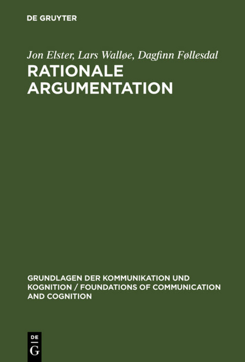 Rationale Argumentation - Jon Elster, Lars Walløe, Dagfinn Føllesdal