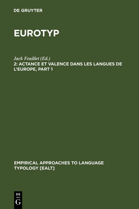 Eurotyp / Actance et Valence dans les Langues de l'Europe - 