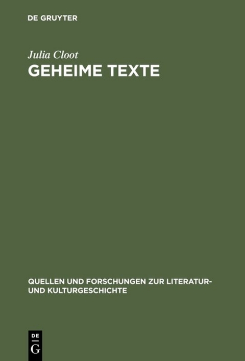 Geheime Texte - Julia Cloot