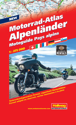 Motorrad-Atlas Alpenländer (Harley Davidson) 1:275 000
