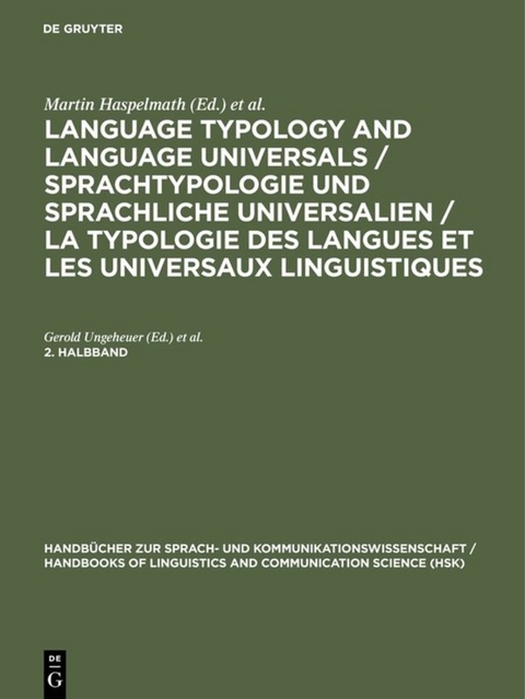 Language Typology and Language Universals / Sprachtypologie und sprachliche... / Language Typology and Language Universals 2.Teilband - 