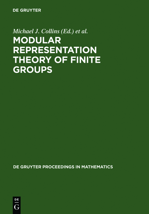 Modular Representation Theory of Finite Groups - 