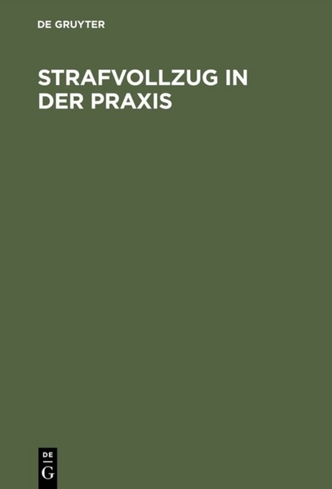 Strafvollzug in der Praxis - 