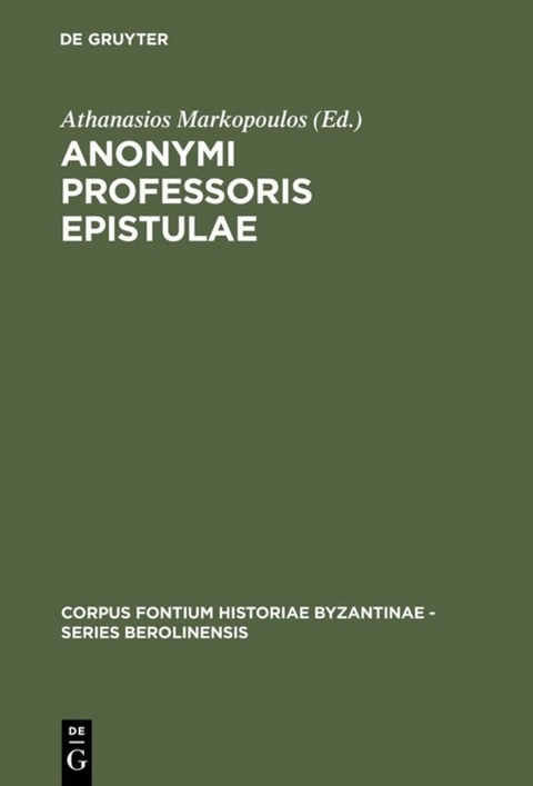 Anonymi Professoris Epistulae - 