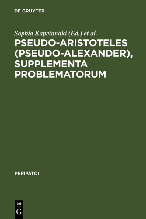 Pseudo-Aristoteles (Pseudo-Alexander), Supplementa Problematorum - 