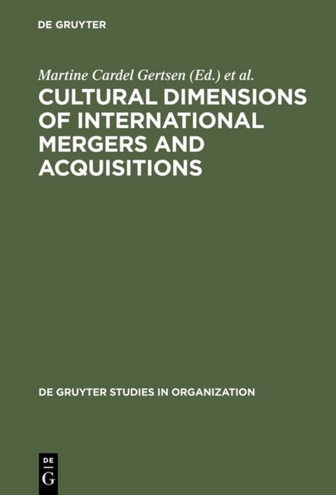 Cultural Dimensions of International Mergers and Acquisitions - 