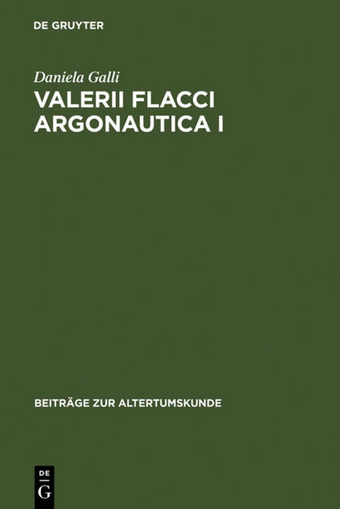 Valerii Flacci Argonautica I - Daniela Galli