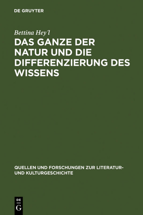 Das Ganze der Natur und die Differenzierung des Wissens - Bettina Hey´l