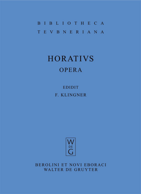 Opera - Quintus Horatius Flaccus