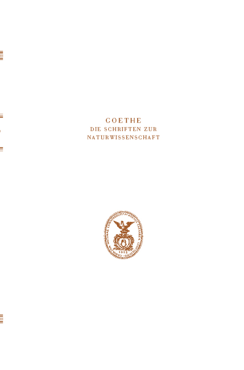 Goethe. Die Schriften zur Naturwissenschaft (Leopoldina) - 