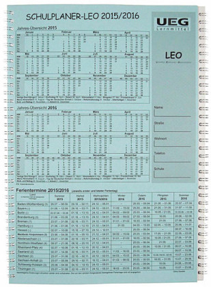 Schulplaner LEO, Lehrerkalender A5 2015/2016
