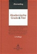 Akademische Grade und Titel - Wolfgang Zimmerling