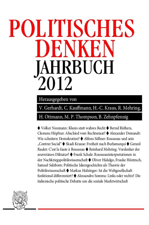 Politisches Denken. Jahrbuch 2012. - 