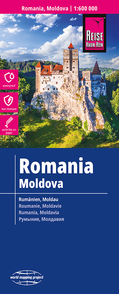 Reise Know-How Landkarte Rumänien, Moldau / Romania, Moldova (1:600.000) - Reise Know-How Verlag Peter Rump