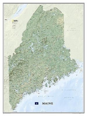 Maine, Laminated - National Geographic Maps