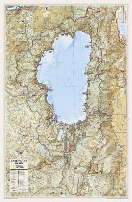 Lake Tahoe Basin,laminated - National Geographic Maps