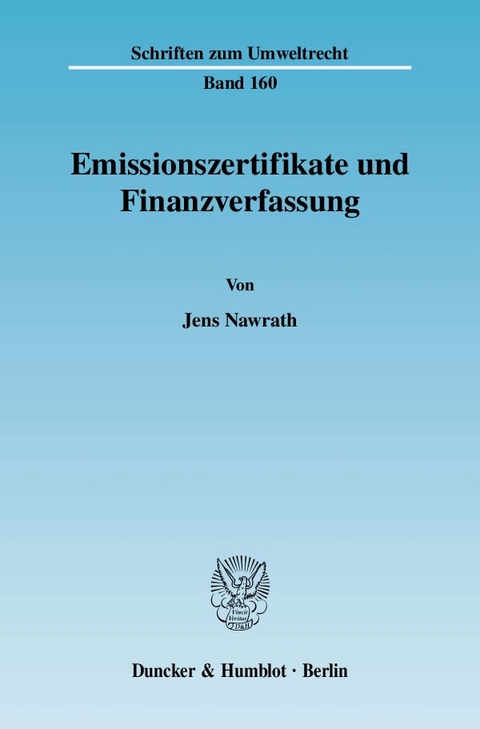 Emissionszertifikate und Finanzverfassung. - Jens Nawrath