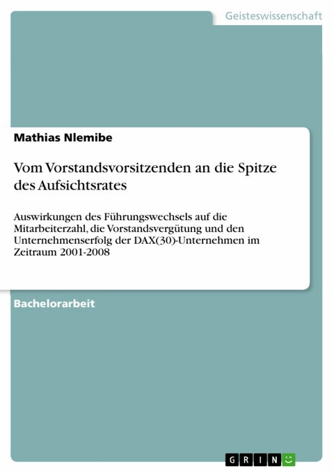 Vom Vorstandsvorsitzenden an die Spitze des Aufsichtsrates - Mathias Nlemibe