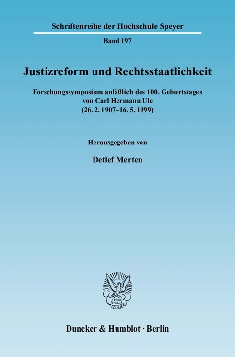 Justizreform und Rechtsstaatlichkeit. - 