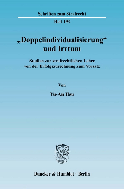 "Doppelindividualisierung" und Irrtum. - Yu-An Hsu