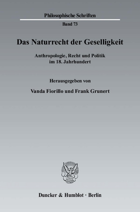 Das Naturrecht der Geselligkeit. - 