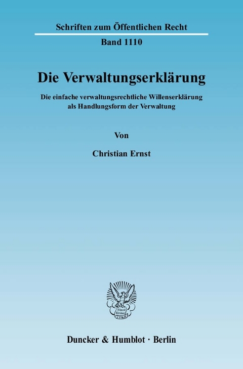 Die Verwaltungserklärung. - Christian Ernst