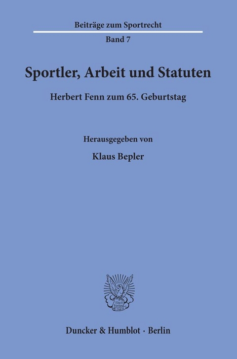 Sportler, Arbeit und Statuten. - 