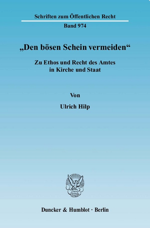 "Den bösen Schein vermeiden". - Ulrich Hilp