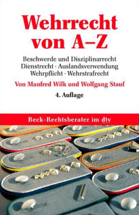 Wehrrecht von A - Z - Wolfgang Stauf, Manfred Wilk