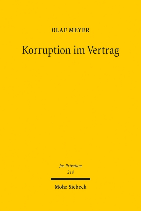 Korruption im Vertrag -  Olaf Meyer