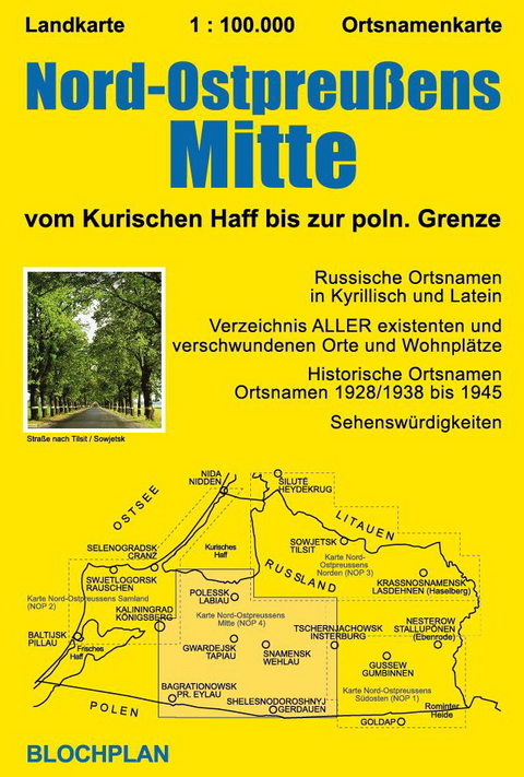 Landkarte Nord-Ostpreußens Mitte - Dirk Bloch