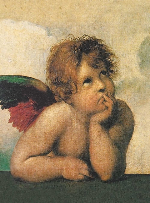 Raffael Santi - Sixtinische Madonna ( detail)