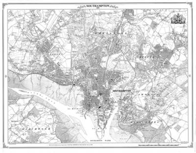 Southampton 1895 Heritage Cartography Victorian Town Map - Peter J. Adams