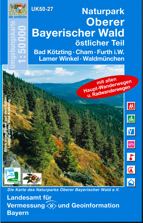 UK50-27 Naturpark Oberer Bayerischer Wald, östlicher Teil - Breitband und Vermessung Landesamt für Digitalisierung  Bayern