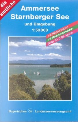 Topographische Sonderkarten Bayern. Sonderblattschnitte auf der Grundlage der amtlichen topographischen Karten, meist grössere Kartenformate mit zusätzlichen thematischen Einträgen: Wanderwege, Radwanderwege, kulturelle und touristische Informationen / Umgebungskarten 1:50000 (UK L) / Ammersee - Starnberger See und Umgebung