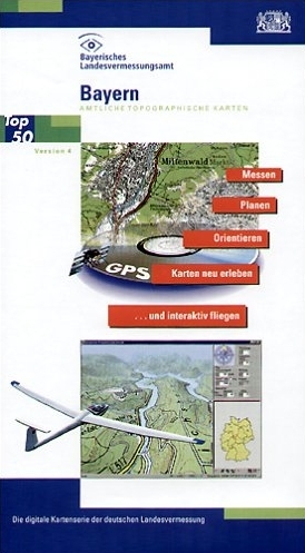 CD-Set Top 50 Bayern-Nord und Süd /Version 4.0 - Breitband und Vermessung Landesamt für Digitalisierung  Bayern